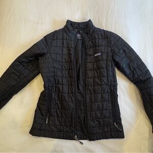 Patagonia Black Nano Puff Jacket with Quilted Design